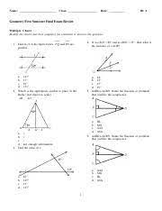 If two coplanar lines are perpendicular to the same line, then the two lines are parallel. what will the first line of the proof need to. Geo 1st Sem Final Review Pdf Name Class Date Id A Geometry First Semester Final Exam Review Multiple Choice Identify The Choice That Best Completes Course Hero
