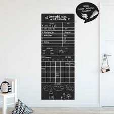 Family Monthly Wall Planner Chalkboard Planner Kitchen Wall Etsy Wall Planner Family Planner Wall Family Calendar