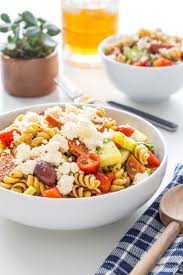Chill for 1 hour before serving. Greek Pasta Salad Is Loaded With Fresh Vegetables Feta Cheese Pepperoni And A Homemade Greek Dressing Greek Salad Pasta Greek Pasta Salad Recipe Greek Pasta