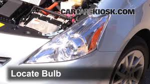 1 pair, white color bulbs, 4500k, 60/55w. Headlight Change 2012 2017 Toyota Prius V 2012 Toyota Prius V 1 8l 4 Cyl