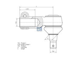 DIESEL TECHNIC | 3.55177 Ball joint, right hand thread
