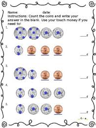 A wonderful resource for autism spectrum disorders, multiple disabilities, children who are having a h Touch Money Coin Counting By The Sped Head Teachers Pay Teachers