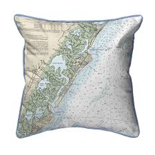 Little Egg Inlet To Hereford Inlet Avalon New Hampshire Nautical Chart 22 X 22 Pillow