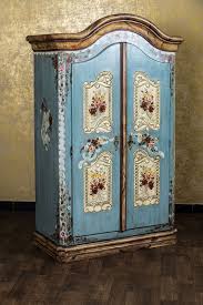 Bauernschrank Landhaus Schrank Kleiderschrank Dielenschrank Kasten Blau Bemalt Bauernschrank Dielenschrank Bauernhaus Mobel
