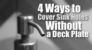 This hole cover is a core cover designed to adjust to any diameter opening 2 to 6, for use on construction concrete sites as well as residential projects. 4 Ways To Cover Sink Holes Without A Kitchen Faucet Deck Plate
