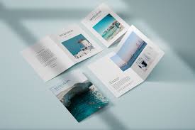 Vertical Bifold Flyer Mockup Set In Stationery Mockups On Yellow Images Creative Store