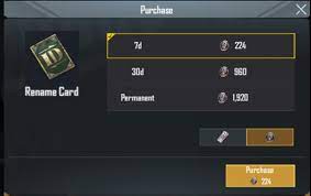 Free Rename Card In Pubg Mobile Pubg Mobile Rename Id Card