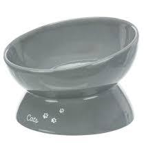 Carno ahşap sehpalı i̇kili çelik mama ve su kabı. Trixie Buyuk Kedi Seramik Yuksek Mama Su Kabi 0 35lt O17cm Gri Hizlimama