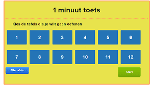 tafels oefenen online op tijd tempotoets 2e en 3e leerjaar