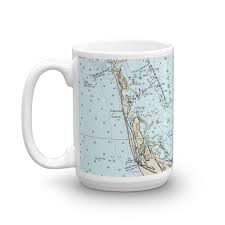 Captiva Island Nautical Chart Mug Chart Mugs