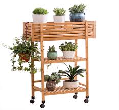 Buy plant shelves and get the best deals at the lowest prices on ebay! Bamboo Rolling Plant Stand Planter Shelves Flower Pot Organizer Rack With 1 Removable Tray And 2 Storage Display Shelving Plants Shelf Unit Holder