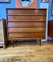 Best mid century modern platform bedroom set for 2019. Mid Century Tall Chest By Dixie Furniture Circa