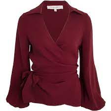 Burgundy Wrap Blouse 1 290 Liked On Polyvore Featuring Tops Blouses Burgundy Blouse Wrap Blouse Burgundy Top Purpl Wrap Blouse Burgundy Blouse Blouse