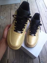 Black And Gold High Top Air Force Ones Nike Air Force 1 Low Black Gold Nike Air Force Black Air Force Shoes Black And Gold Sneakers