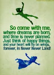 Oh Never Never Land Disney Quotes Tumblr Cute Disney Quotes Happy Thoughts Quotes