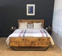 John Lewis Calia Style Bed Frame Handmade In The Uk Rustic Bed Frame Bed Frames Uk Industrial Bed Frame
