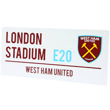 Trikots/fanartikel von west ham united. West Ham United Fc Fan Street Sign Strassenschild Wdeplsswhm Sportspar