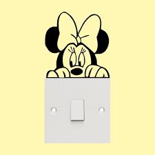 Minnie Mouse Light Switch Wall Art Funny Decal Vinyl Sticker Wall Art Diy Paint Funny Wall Art Creative Wall Painting