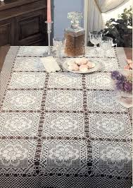 Tablecloth Of The Big Square Motif Crochet Bedspread Crochet Curtains Crochet Doilies