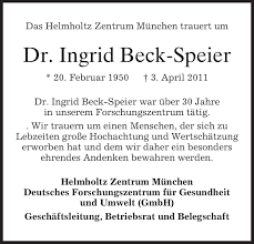Ingrid beck studies preservation asessment. Traueranzeigen Von Ingrid Beck Speier Trauer Merkur De