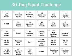 30 Day Squat Challenge