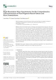 I started my tattoo career a few. Pdf High Resolution Mass Spectrometry For The Comprehensive Characterization Of Plant Pigment Based Tattoos And Dyes Formulations