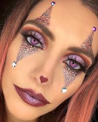 Christa Rice Auf Instagram Glitter Glam Clown Makeup Face Details In 2020 Fasching Schminken Augen Susser Clown Schminkzeug