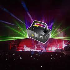 Amazon Com Sumger Professional Dmx512 Led Stage Light Rgb Laser Scanner Dj Disco Beam Stage Lighting Effect Laser Projector Illumination Show Light Sound Activated With Remote For Festival Bar Club Party Wedding Musical