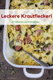 Krautfleckerl Mit Cabanossi Kurbiskernen Rezept Cabanossi Rezepte Gemusepfanne Rezept