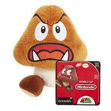 Super Mario Goomba Plush 19cm 7 5 Inch Bowser And Fiends Super Mario Plush Mario Plush Super Mario
