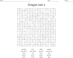 You are sure to find something in our free collection that will please you here. Dragon Ball Z Word Search Wordmint