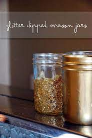 Glitter Dipped Mason Jar Diy For The Game Gifts Fill With 1 Tree Items For The Winners Of Games At The Baby Shower Jar Diy Mason Jar Diy Mason Jars