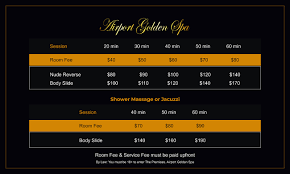 Rates - Airport Golden Spa
