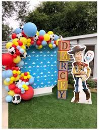 Use coordinating solid color party supplies to highlight favorite colors in your toy story party. 420 Toy Story Party Ideas In 2021 Toy Story Party Toy Story Toy Story Birthday