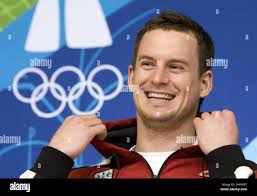 Jeff Christie of Canada speaks during the luge team news conference at the  2010 Vancouver Olympic Winter Games in Whistler, B.C