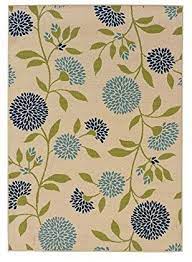 Bombay home hearth floral multiple area rug or runner. Amazon Com Plow Hearth 38880 Bl Floral Surry Indoor Outdoor Rug 21 X 45 Blue Garden Outdoor