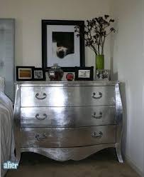 Still Stylin In Silver Better After Metallic Painted Furniture Silver Painted Furniture Black Painted Furniture
