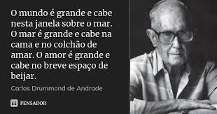 O Mundo E Grande E Cabe Nesta Janela Carlos Drummond De Andrade