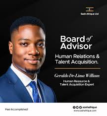 Join us in welcoming Geraldo De-Lima William to the Board of Advisors at  Sash Afrique Ltd! With his deep expertise in Human Relations & Talent  Acquisition, we're excited about the insight and