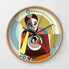 African Wall Clock Decor Art Print Afrocentric Gift Clock African Wall Art Clock Wall Decor Wall Clock