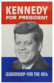 Vintage Kennedy for President Political Race Poster John Fitzgerald Kennedy  JFK Leadership for the 60's Home Decor Print