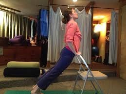 Standing Cobra Pose Using The Chair Cobra Pose Chair Yoga Yoga