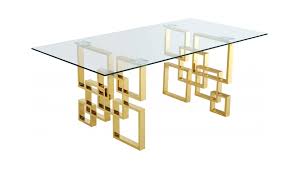 Check spelling or type a new query. Pierre Gold Glass Top Dining Table By Meridian Furniture