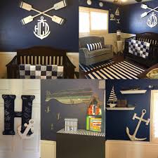 Nautical Nursery Baby Boy Room Navy Blue And White Stripes Anchors Beach Theme Baby Boy Room Nursery Baby Boy Nursery Nautical Nautical Baby Room