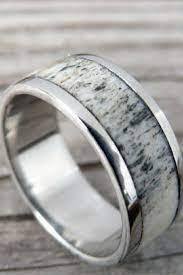 Mens Deer Antler Wedding Ring I Love These Deer Antler Rings They Are Just So Unique Plus Y Antler Wedding Rings Mens Deer Antler Ring Antler Wedding Band