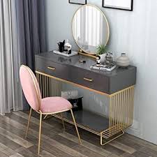Maybe you would like to learn more about one of these? Derthwer Vanity Table Set Makeup Table Writing Desk White Finish With Metal Leg For Bedroom Suit Dressing Table Design Bedroom Dressing Table Vanity Table Set