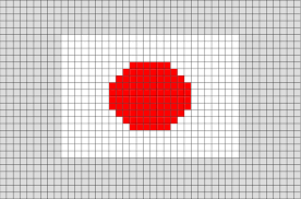 Flag Of Japan Pixel Art Pixel Art Japan Flag Flag Cross Stitch