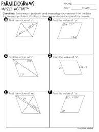 Ideas And Resources For The Secondary Math Classroom Quadrilaterals Properties Of Parallelograms Quadrilaterals Worksheet Math Geometry Quadrilaterals