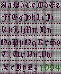 Maybe you would like to learn more about one of these? Easy Old English Cross Stitch Pattern The Numbers Can Be Found At The Website Great Fo Cross Stitch Alphabet Patterns Cross Stitch Fonts Cross Stitch Alphabet