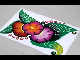 Home Decoration Idea Beautiful Easy Flower Rangoli Design Video For Any Occasion Colorful Rangoli Designs Rangoli Designs Flower Rangoli
